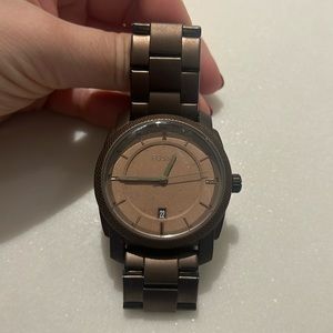 Fossil Matte Rusty Brown color watch. All stainless steel